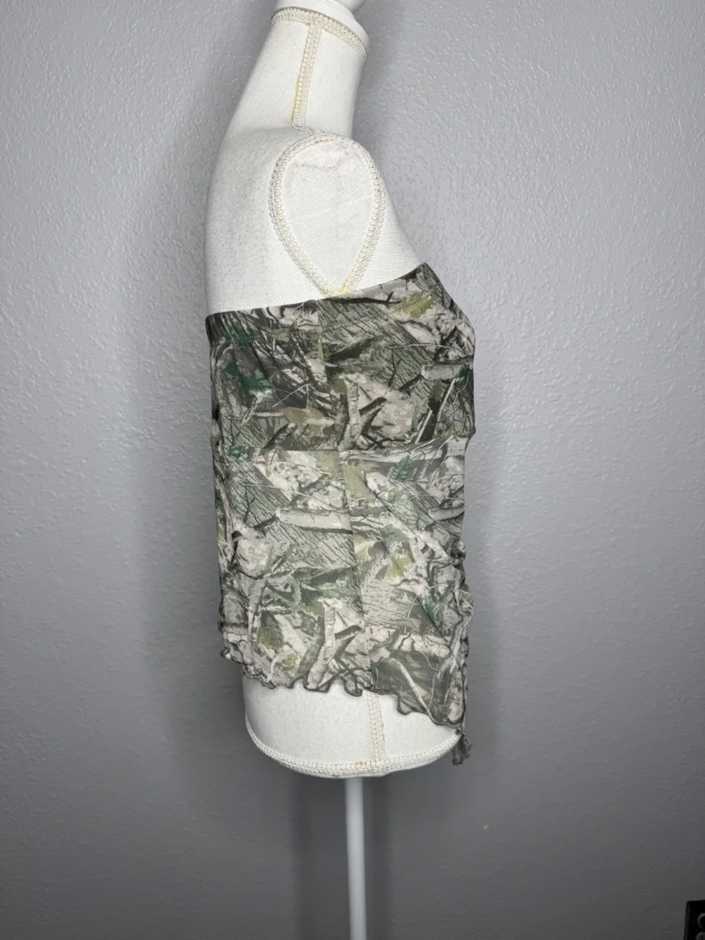 Rebellious Dreamer‎ XL camouflage strapless ruching top